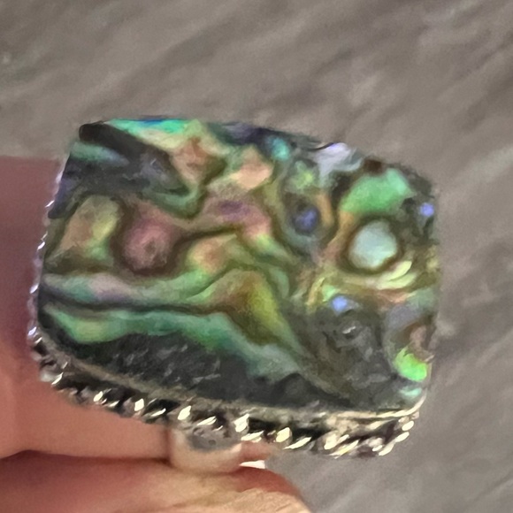 Sterling silver abalone ring - Picture 3 of 5